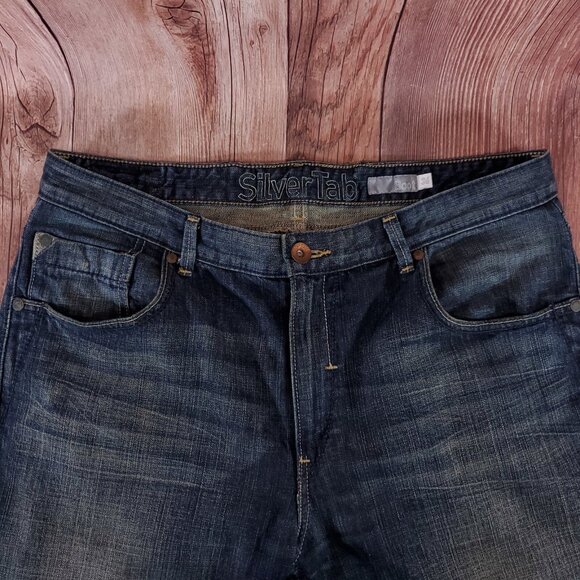 *READ* Levis Silvertab Mens Size 36X33 Bootcut Blue Denim Jeans Cotton - Picture 3 of 12